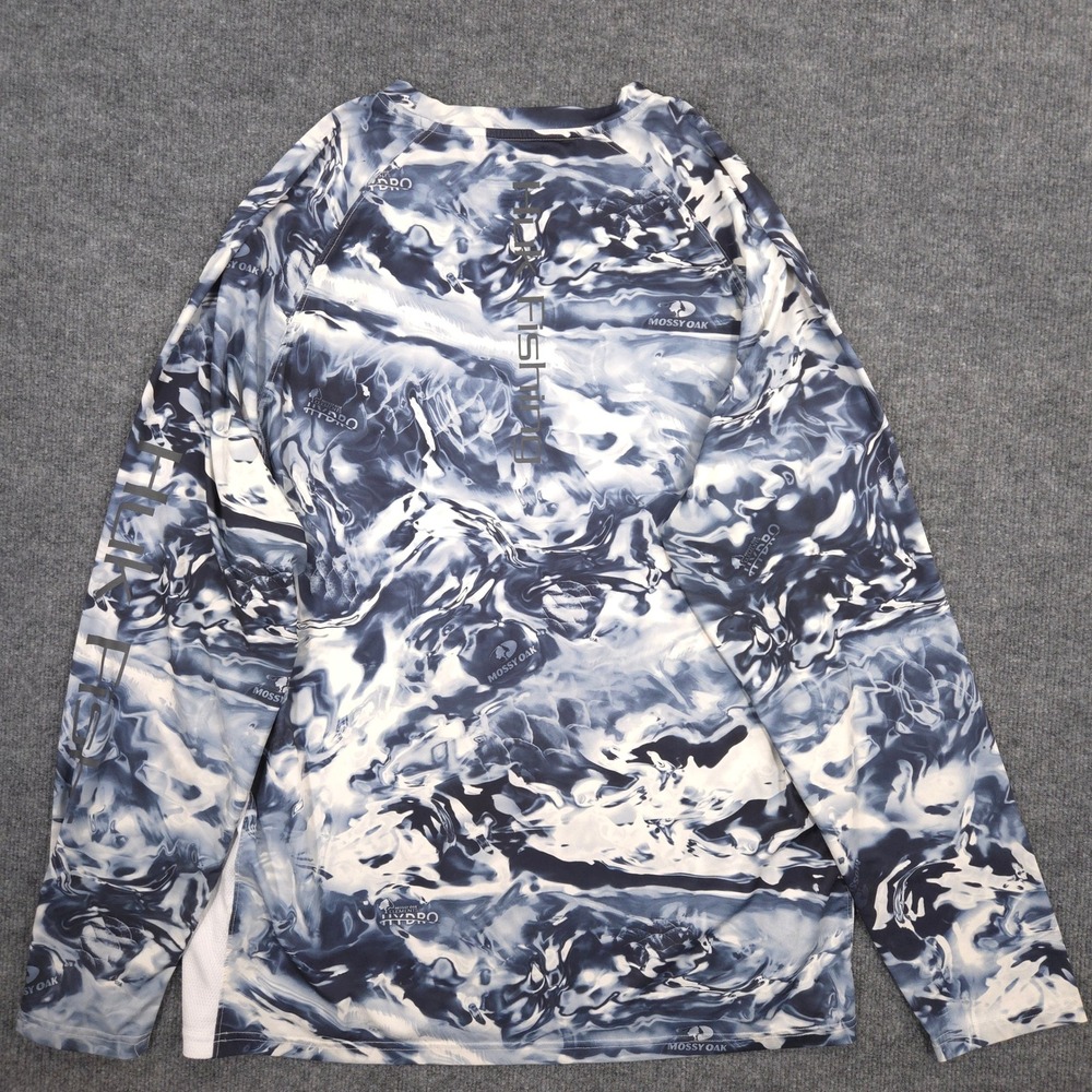 Huk Pursuit Shirt Mens XL Hydro Ice Mossy Oak Camo Performance Fishing Outdoor - Picture 3 of 8